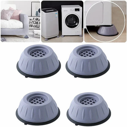 Anti Vibration Pad for Washing Machine Set of 4, Shock Absorber Rubber Pads, Anti Slip Silent Skid Raiser Mat for Washing Machine, Anti Walk Rubber Feet for Refrigerator Furniture Bed – 4pcs