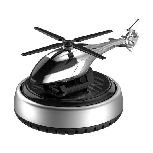 Solar-Powered Rotating Helicopter Car Air Freshener – Aromatherapy Vehicle Fragrance